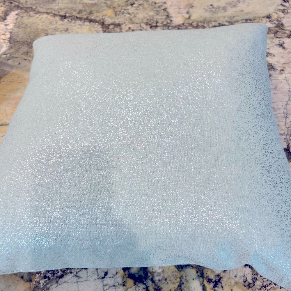 Rodeo Home Oversized turquoise metallic linen pillow 2 available